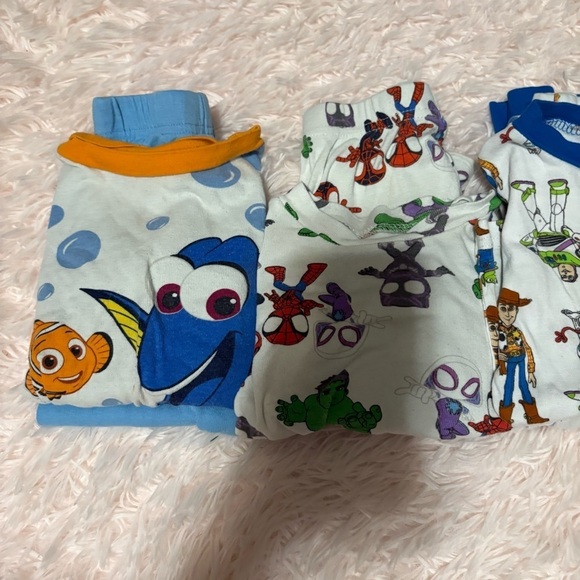 4T Disney Boys Pajama Set Bundle Spidey Spiderman Nemo Toy Story Buzz Woody - Picture 3 of 5